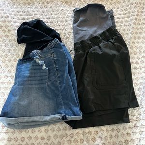 Two pairs of maternity shorts XL